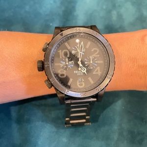 MENS Nixon 48-20 Geo Volt Stainless Chrono Watch